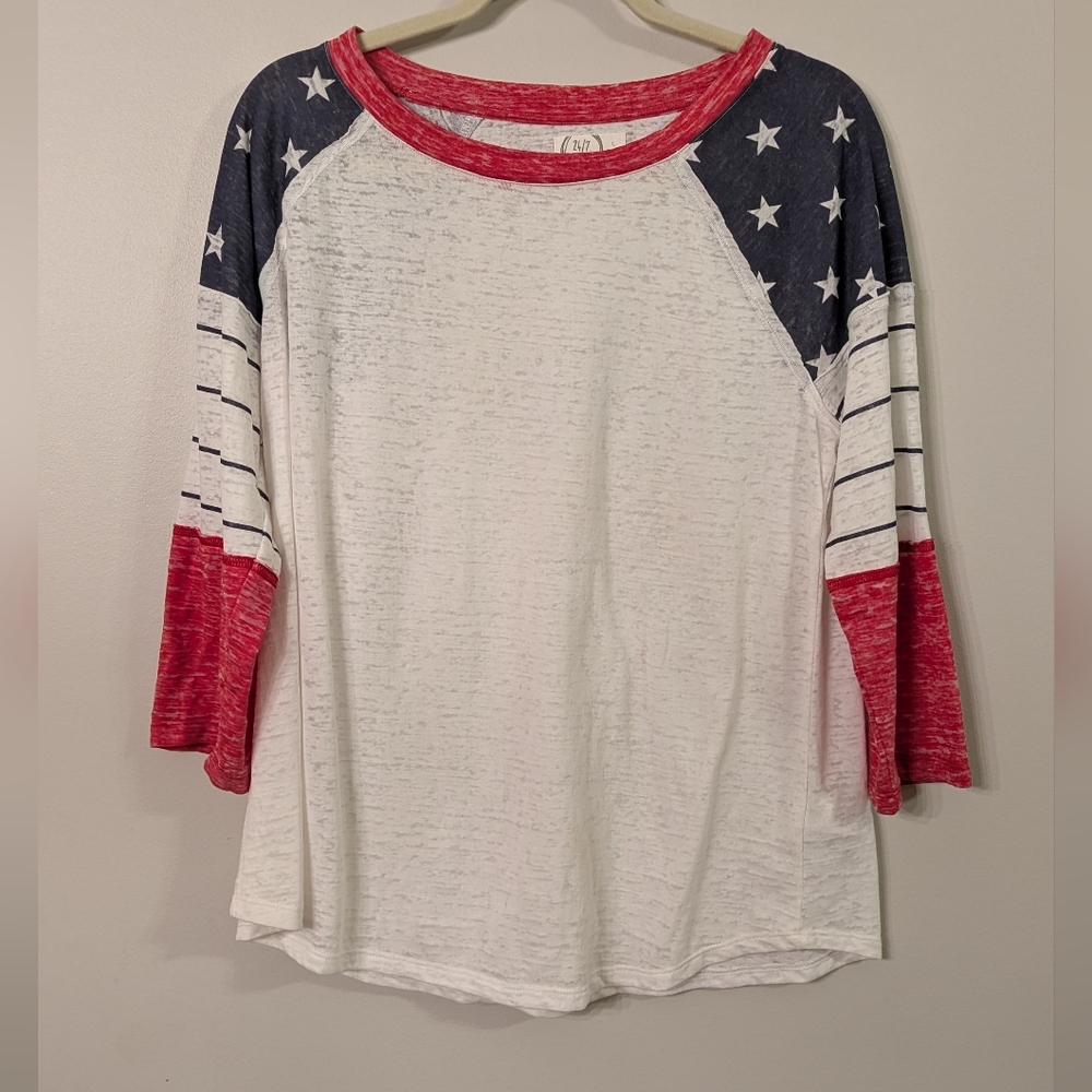 Maurice's Stars & Stripes LongSleeve Large